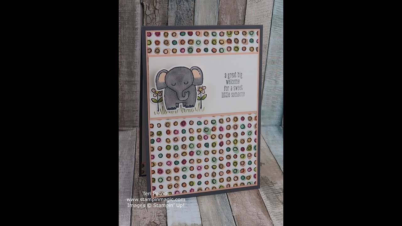 Wobble Action Card - using A Little Wild from Stampin' Up!