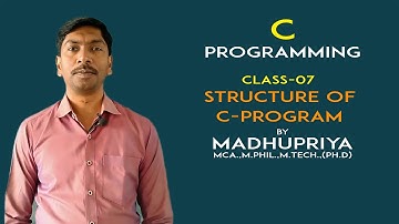 C-programming in Kannada | Class07 | Structure of C Program | MADHUPRIYA  | Explanation in Kannada