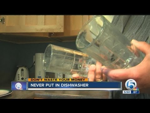 What never to put in dishwasher