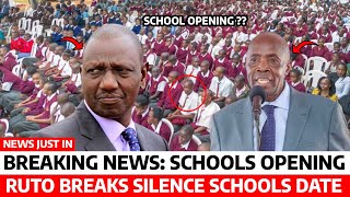BREAKING News‼️SCHOOLS OPENING RUTO Breaks SILENCE on SCHOOL DATES sends MESSAGE to PARENTS today