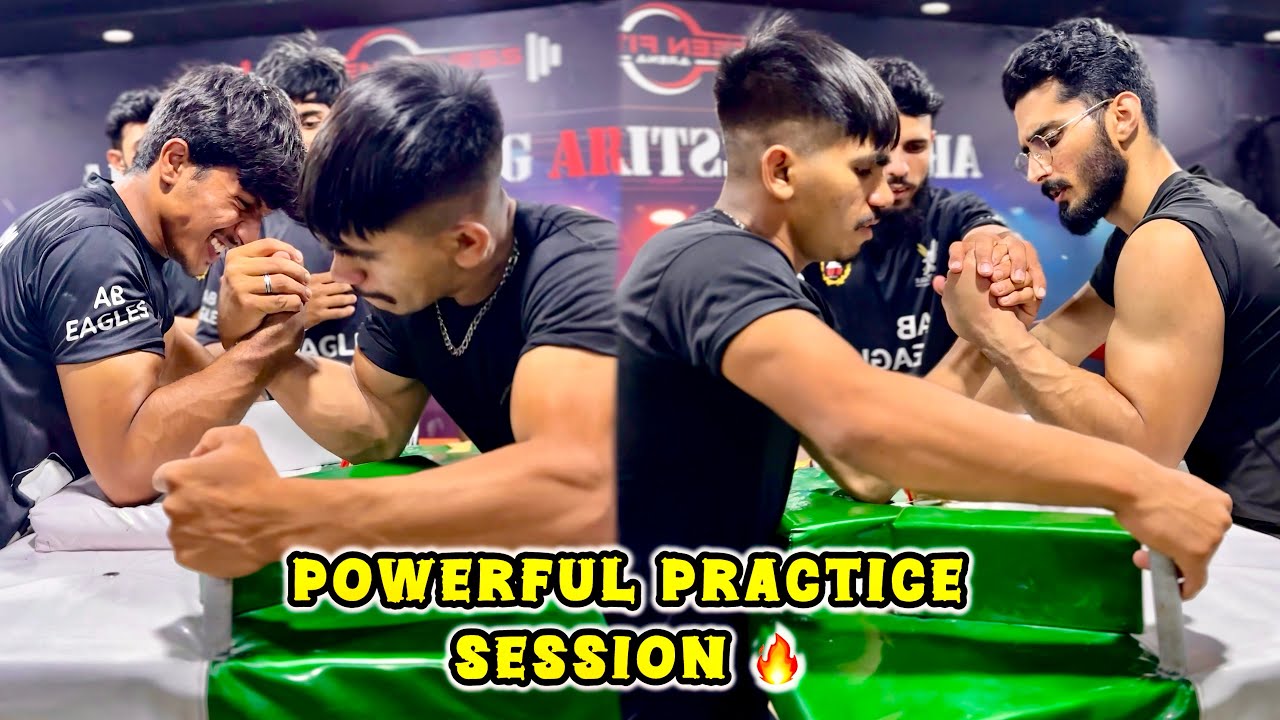 Tremendous session 😱. Meet up with Abdulrehman and Mateen Asif 👑🔥. (Samiarmwrestler pk)