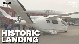 Electric plane makes historic landing at Boeing Field, marking a new era in aviation