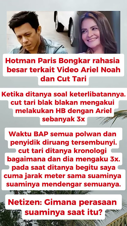 TERBONGKAR! Cut Tari Ternyata… Hotman Paris Ungkap Semua! #cuttari #arielnoah #trendingshorts #fyp
