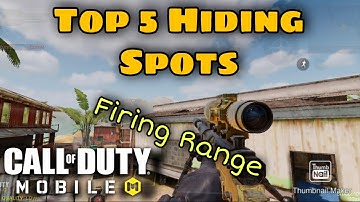 Top 5 Secret Hiding spots in Firing Range | Call of Duty Mobile