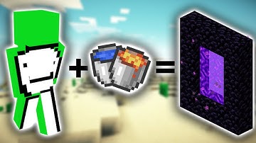 Building a Nether portal in 45 Seconds like Dream