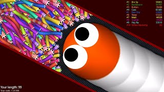 Slither.io A.I. 001 Strong Bad Snake Skin Hacked? vs. 98998 Snakes Epic Slitherio Gameplay! #137 screenshot 3