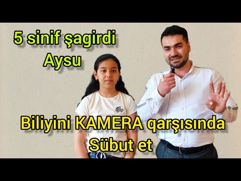 Riyazi biliyini KAMERA qarşısında sübut et . 5 sinif şagirdi Aysu #riyaziyyat