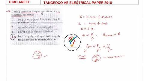 TNEB AE PREVIOUS  QUESTION PAPER WITH ANSWERS 2018