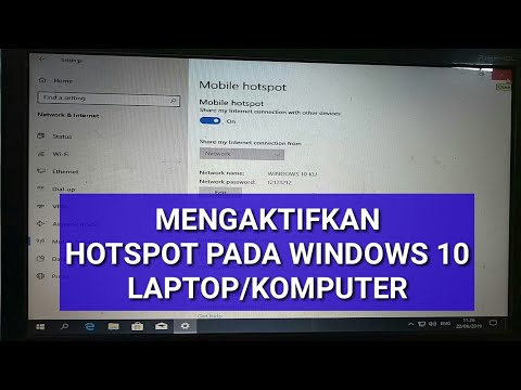 Cara aktifkan hotspot pada windows 10 laptop/komputer