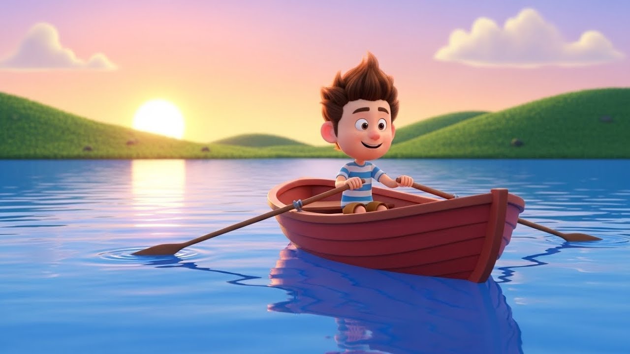 Row Row Row Your Boat 🚣 | Classic Kids Nursery Rhyme | Fun Sing Along Song