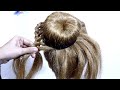 Most easy and beautiful braided bun hairstyle with donut // party style hairstyles || juda hairstyle