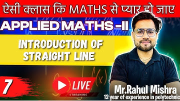 #7 Introduction of straight line |Applied Mathematics-2|All India Polytechnic|HINDI&ENGLISH
