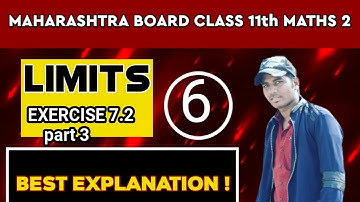 Limits Exercise 7.2 Part 3 Class 11 Maths 2 Maharashtra board New syllabus by CHETAN Chaudhari sir