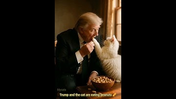 Trump and the Cat Snack Together — Peanut Party Time