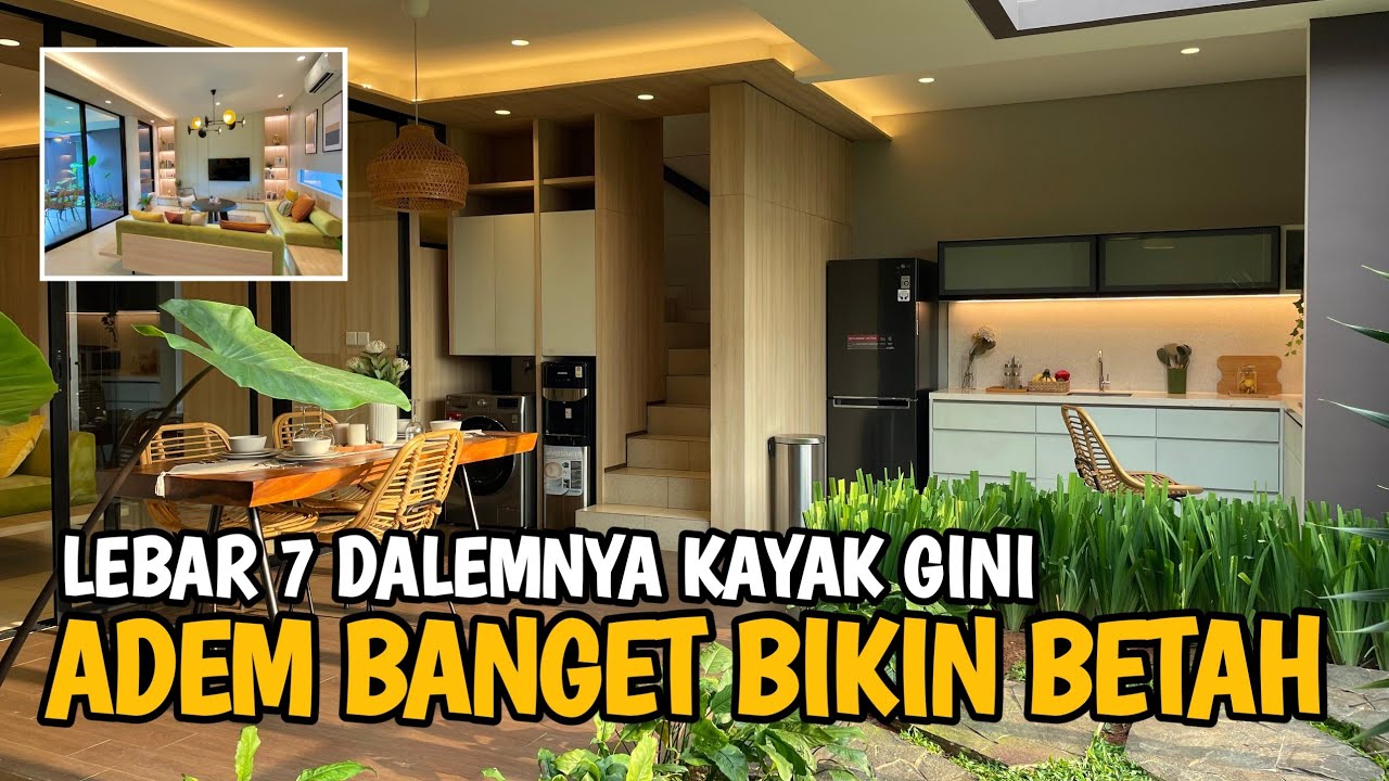 Rumah Lebar 7 Meter Ala Resort Layoutnya Cakep Desain Minimalis Modern, Telaga Kahuripan