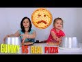 GUMMY FOOD VS REAL FOOD PIZZA CHALLENGE CIBO GOMOSO VS CIBO REALE PIZZA CHALLENGE