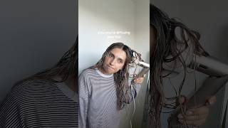 I DREAD the diffuser 🫣 @sharkbeauty  #curlyhair #wavyhair #diffusingcurlyhair #wavyhairroutine