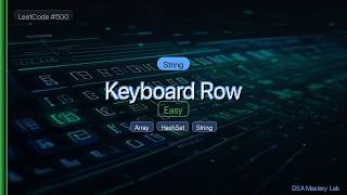LeetCode 500: Keyboard Row — The String Trick (C#)