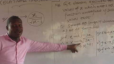 RELATIONS AND FUNCTIONS 2 (Largest Domain)