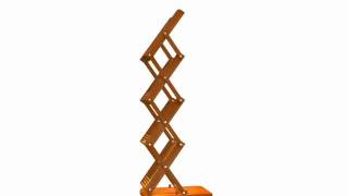 Z rack bamboo brochure stand go green display