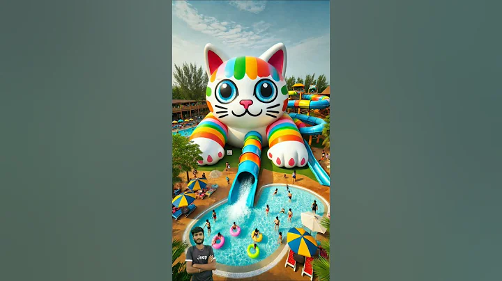 ❤️ Evolution of Cat : Big Water Slide 🥰 Maiw Milky ✅ #cat #cute #love #shorts