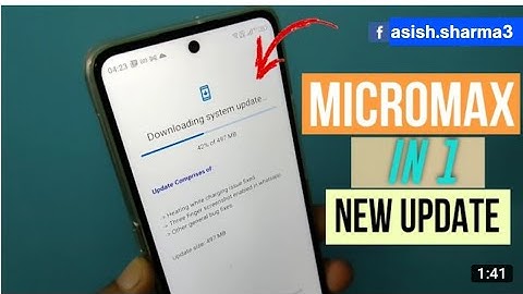 micromax In 1 first update🔥🔥||battery heating issue🔋🔋||bugs fixed update🐛🐛||android 11??