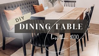 DIY Dining Room Table Under $100 | Room Makeover