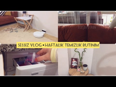 HAFTALIK TEMİZLİK RUTİNİM || OTURMA ODASI TEMİZLİĞİ 🌸 SESSİZ VLOG-ASMR