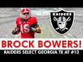 Brock bowers selected by raiders with pick 13 in 1st round of 2024 nfl draft  instant reaction