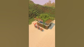 Tropical Beach Bar 🍹🌴 #Minecraft