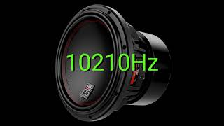 Tone frequency 10210Hz. Test your hearing! speakers/headphones/subwoofer