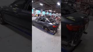 Fitting a new #QuarterPanel on this #Audi #autobody #collision #bodywork #bodyshop #bluecollar