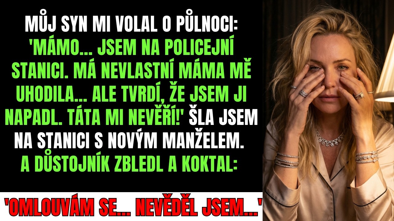 Telefon zazvonil o půlnoci. Na druhé straně plakal můj nevlastní syn, kterého jsem vychovávala šestnáct let a který mě nikdy nenazval mámou: „Petra mě uhodila, ale říká, že jsem ji napadl. Táta mi...