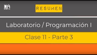 Laboratorio / Programación - Clase 11 - Parte III