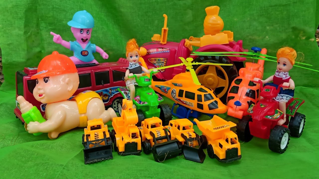 Gadi wala cartoon train cartoon jcb 10 gadi tractor kids