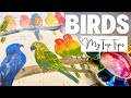 My top tips for painting textures on 9 different watercolor birds