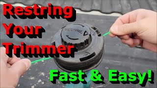 Restring Your Trimmer  Fast and Easy  Makita 18V LXT String Trimmer