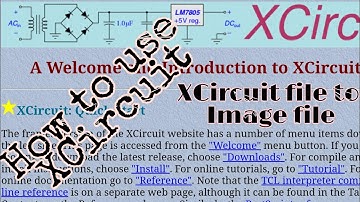 How to use XCircuit Tutorial -1