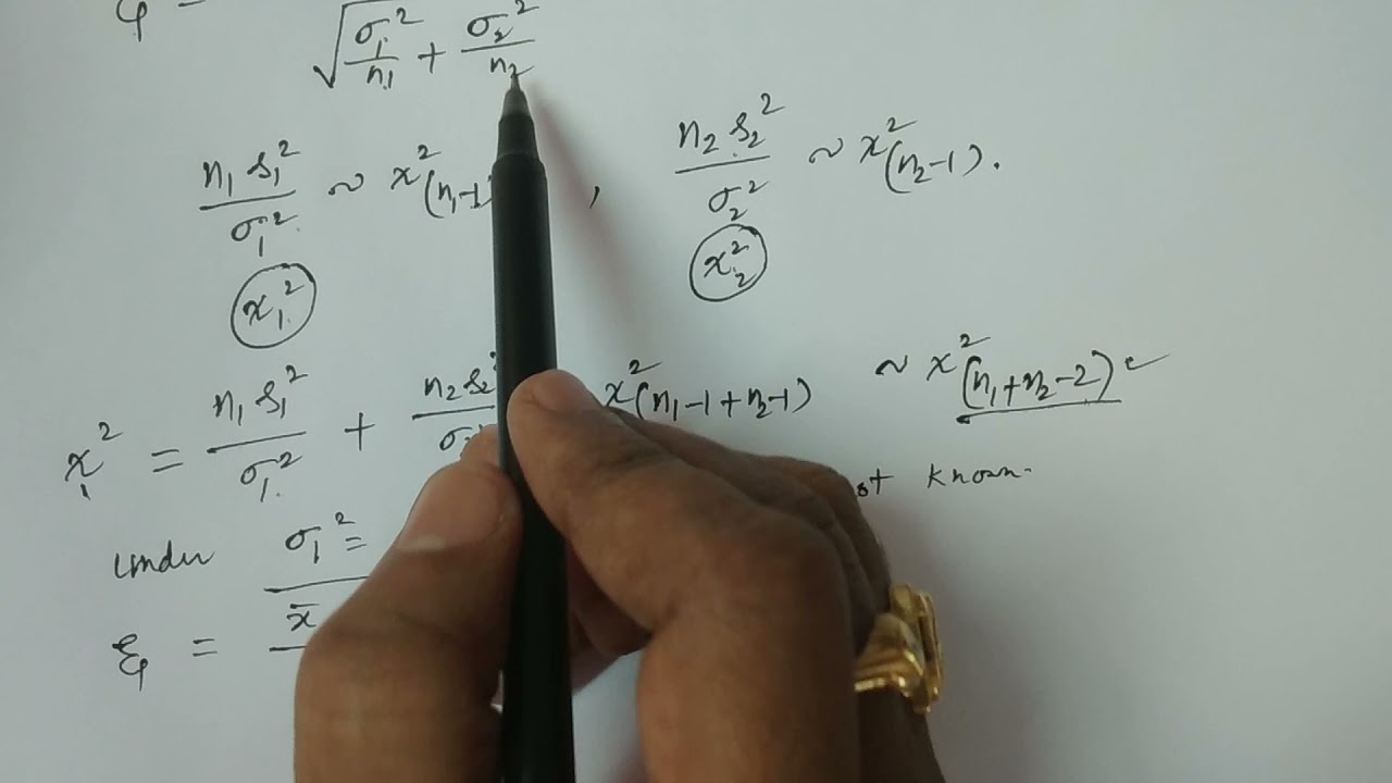 t - test for Equality of means (Small Sample tests) - BSc Statistics