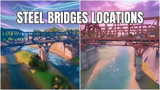 Ride a Motorboat Under Different Colored Steel Bridges All Locations - Fortnite Battle Royale