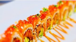 Sushi Rolls ( Crazy Salmon Roll )-How to make Sushi创意寿司卷装盘摆盘