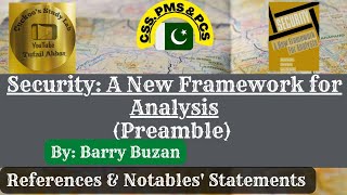 Security: A New Framework Of Analysis by Barry Buzan| CSS-23 Books and References|General BOOKS CSS|