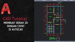 Cara membuat denah 2D Cepat | Multyline autocad for beginners PART1 screenshot 5