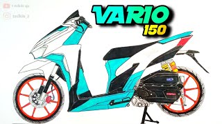 Vẽ xe Độ || vẽ Vario VARIO 150 Độ Kiểng 2022 || xe Độ || menggambar drag  Vario - YouTube