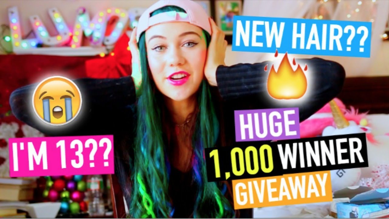 DYING MY HAIR? I'M 13?! + HUGE 1,000 WINNERS GIVEAWAY (OPEN)