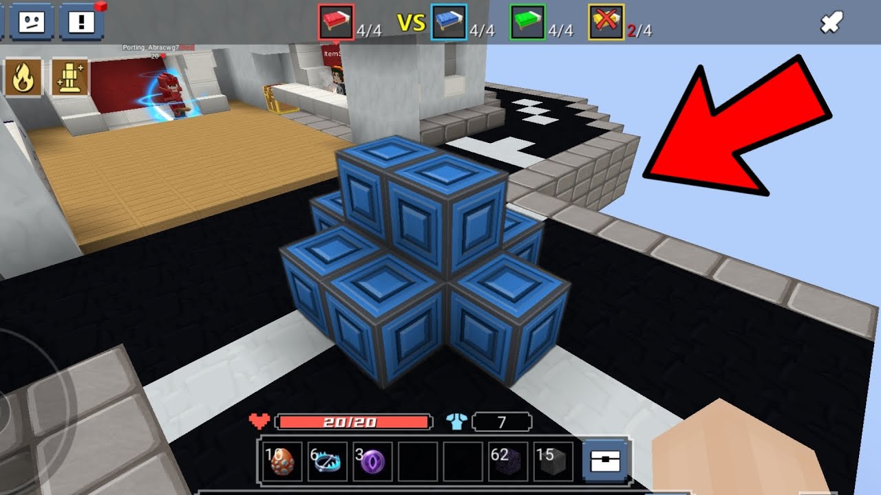 Using Breaking Glitch to Build Bed Defense in Bedwars Blockman Go YouTube