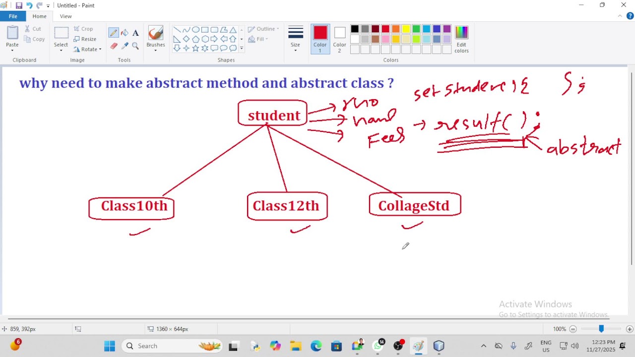 java live coding (abstract method, class)