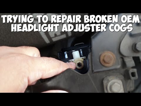 Trying to repair broken OEM headlight adjuster cogs