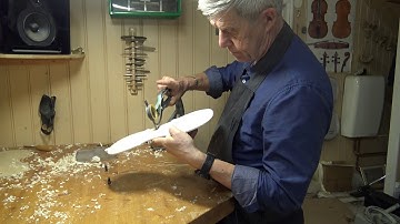 Violin maker Peter Westerlund Part 82. Repetition of how to establish max height of the plate