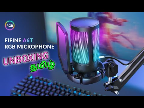 Budget Mic for Gamers & YouTubers (FIFINE A6T) Unboxing தமிழ்